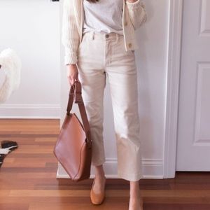 Everlane The Straight Leg Crop Pant Sandstone
